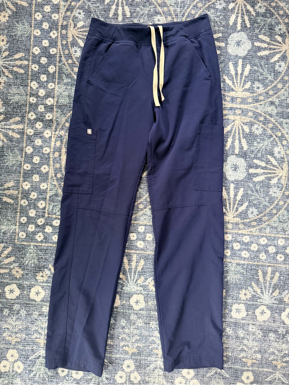 Figs Navy Drawstring Cargo scrubs